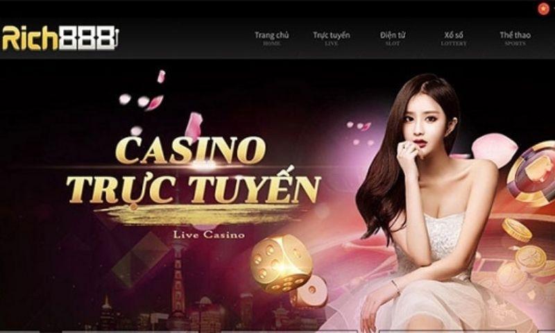 Sảnh casino trực tuyến Rich888 đẳng cấp.